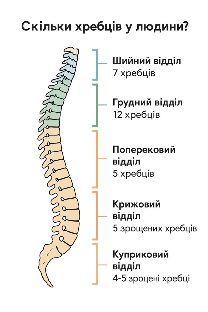 Скільки хребців у людини: повний розбір будови хребта