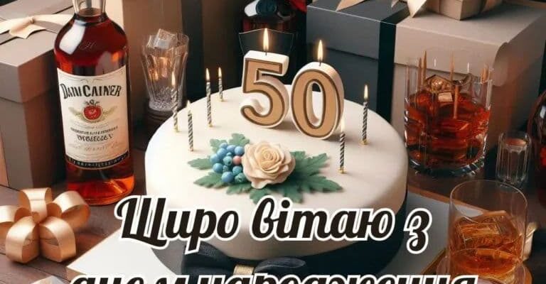 щирі привітання з ювілеєм 50 років мужчині