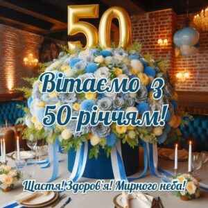 привітання з ювілеєм 50 років мужчині